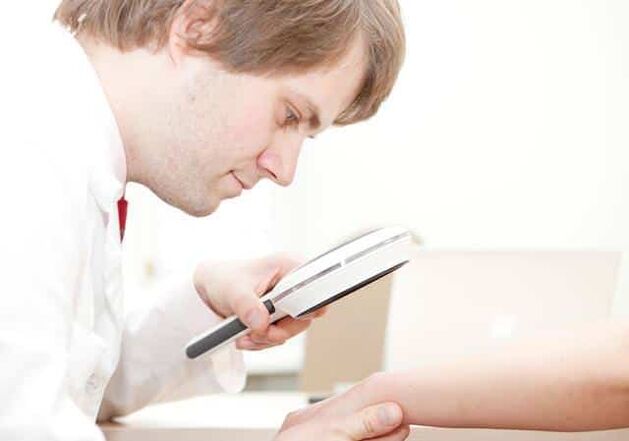 Diagnóstico de psoríase por um dermatologista